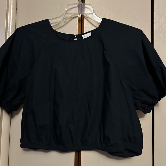 a new day Tops - A New Day Black Boxy Crop Blouse